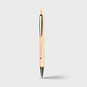 Stylos à bille en bois élégant avec clip métallique.