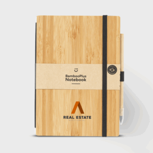 Carnet en bambou avec stylo attaché