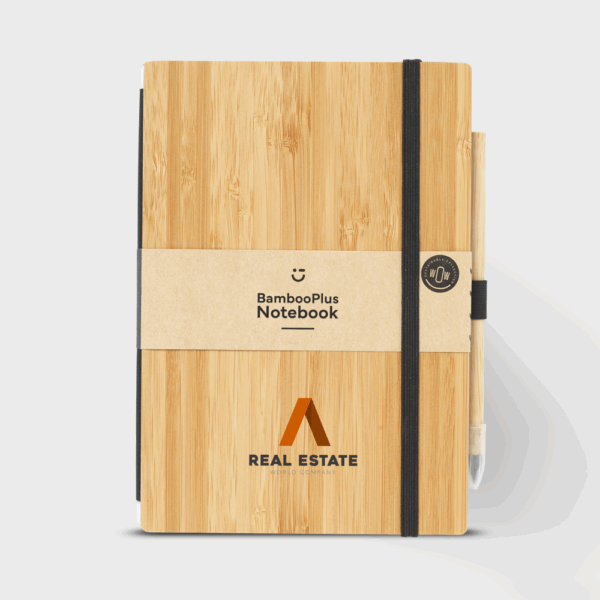 Carnet en bambou avec stylo attaché