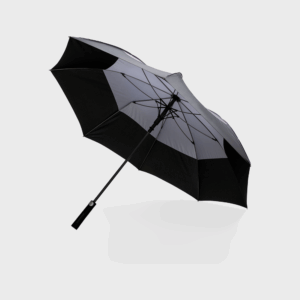 Parapluie ouvert noir et gris moderne