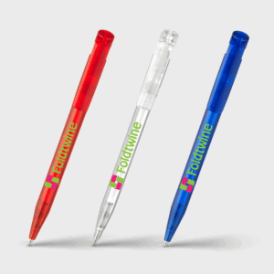 Stylos Foldtwine colorés rouge, blanc et bleu