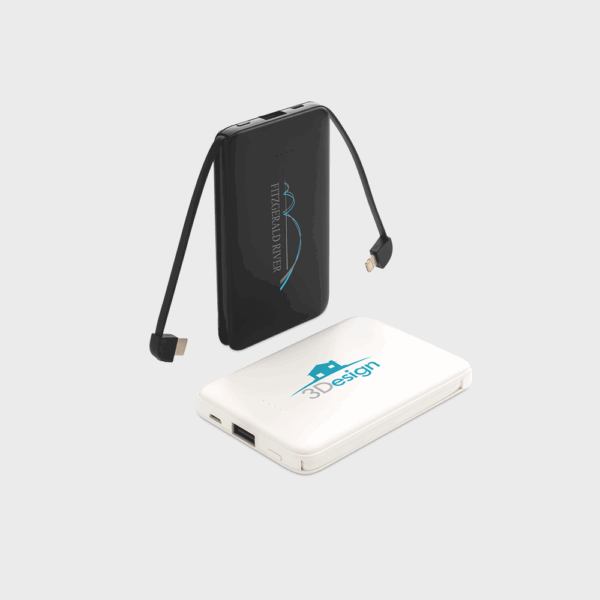 Batterie de secours 5000 mAh avec câbles intégrés