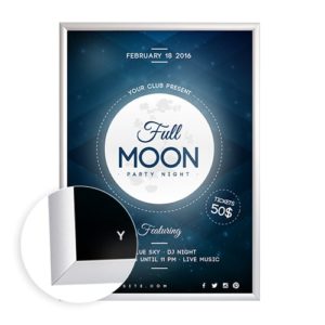Affiche soirée pleine lune, février 2016.
