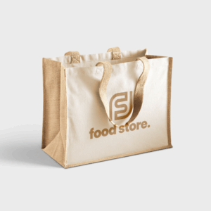 Sac en coton à soufflet demi-jute