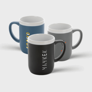 Mug en céramique avec bord blanc