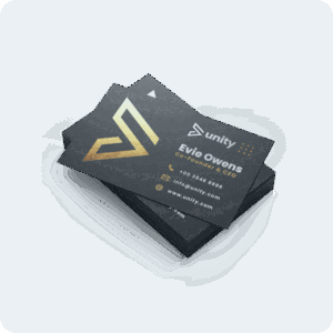Cartes de visite avec finitions luxueuses