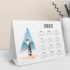 Calendrier 2022 avec photo de plage.