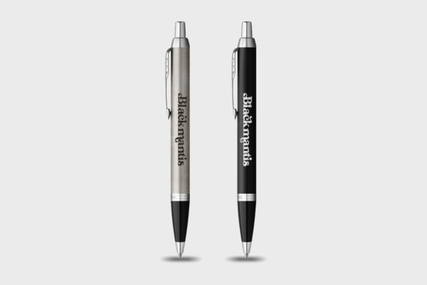Stylos Blackmantis, métallisé et noir.