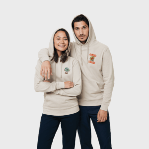 Sweat à capuche en coton recyclé Jasper