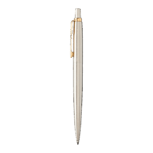 Stylo bille argenté avec clip doré