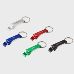 Porte-clés décapsuleurs colorés en métal personnalisés