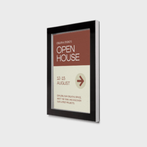 Affiche événement Open House, 12-15 août.