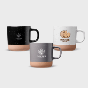 Mug en céramique mouchetée et base non émaillée