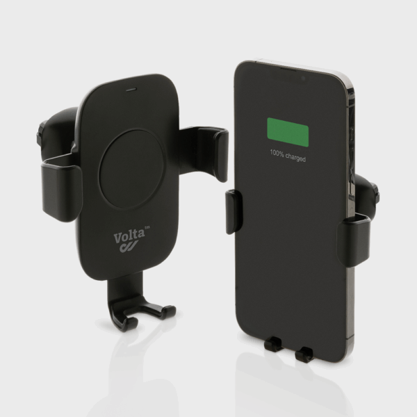 Support téléphone avec chargeur sans fil intégré.