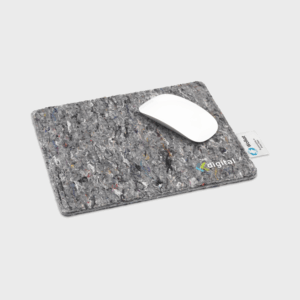 Tapis de souris gris avec design texturé.