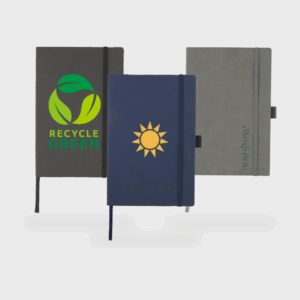 Carnets colorés avec designs écologiques et nature.