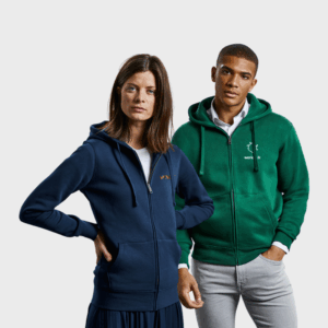 Sweat à capuche zippé en polycoton premium Russell