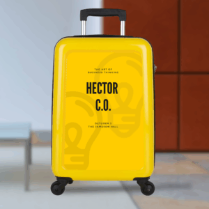 Valise jaune événement Hector C.O.