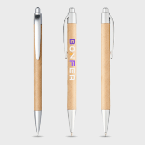 Stylos à bille avec capuchon métallique.
