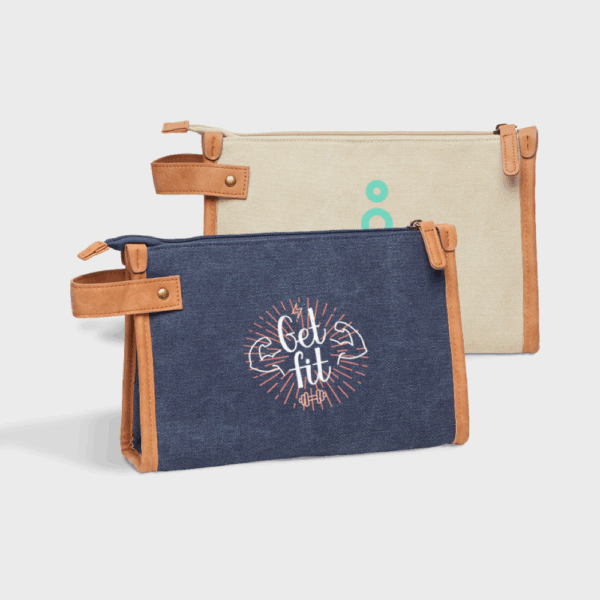Trousse de toilette en toile recyclée Vinga Bosler GRS