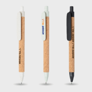 Stylos écologiques avec corps en liège TRI DESIGN.