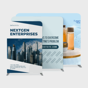 Bannières promotionnelles d'entreprises modernes urbaines.