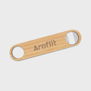 Décapsuleur en bois avec logo Aroflit.