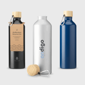 Bouteille d'eau recyclée AluBamboo GRS