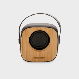 Enceinte sans fil en bambou