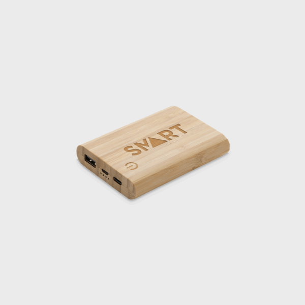 Powerbank en bambou GRS 5.000 mAh