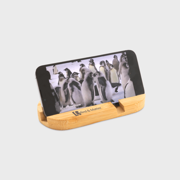 Support pour tablette et téléphone en bambou