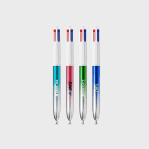 Stylos multicolores avec quatre encres différentes.