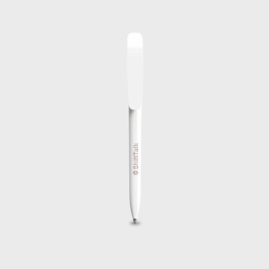 Stylo blanc avec logo ShiftTalk.