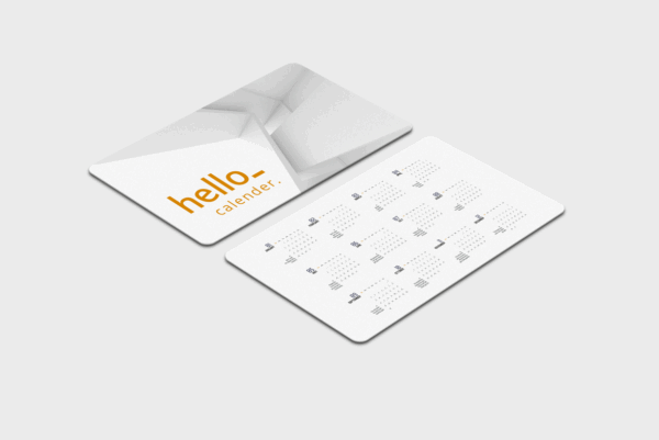 Cartes de calendrier modernes et minimalistes.