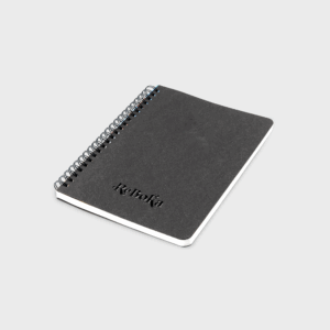 Carnet à spirale couverture noire Reboka