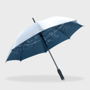 Parapluie design étoiles intérieures.