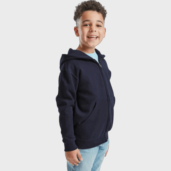 Sweat à capuche zippé classique pour enfants Fruit Of The Loom