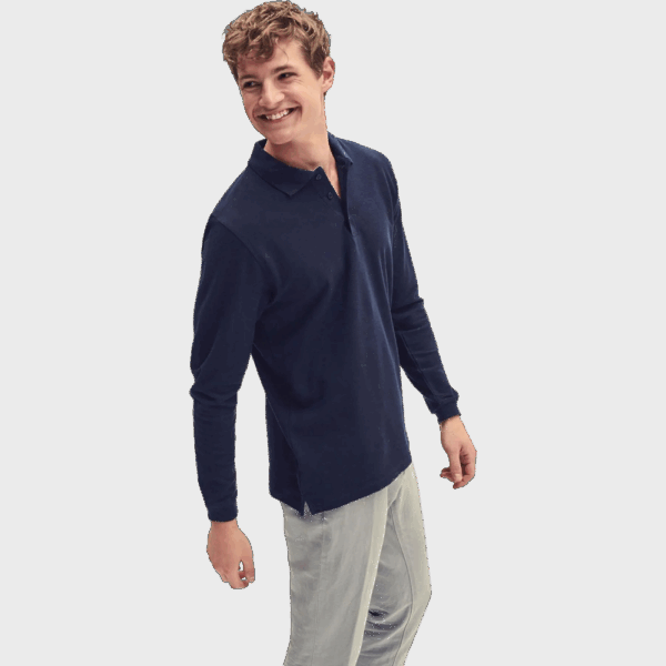 Polo manches longues premium Fruit of the Loom