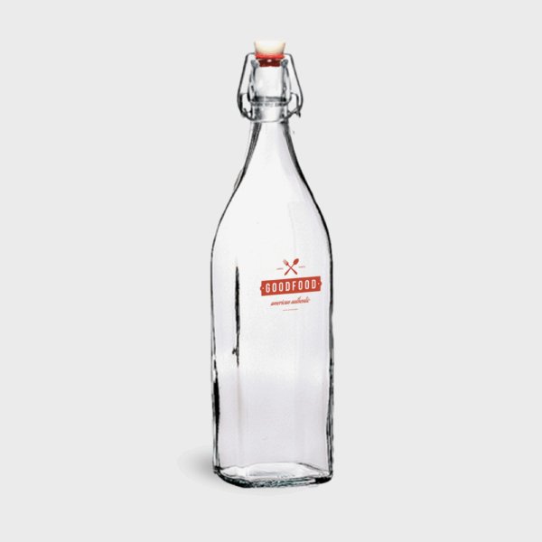 Bouteilles carrées à bouchon mécanique