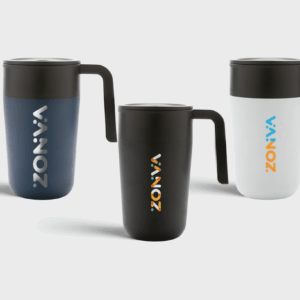 Tasse en acier inoxydable et PP recyclé GRS avec poignée