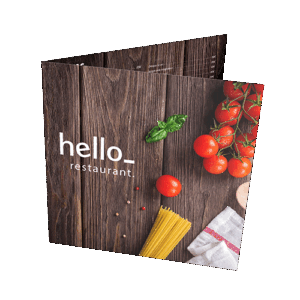 Cartes de menu un pli