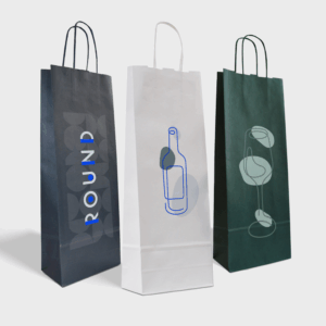 Sacs cadeaux pour bouteilles vin, design moderne.