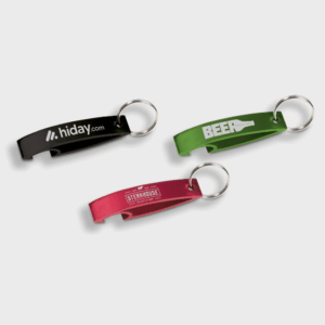 Porte-clés ouvre-bouteille en métal coloré