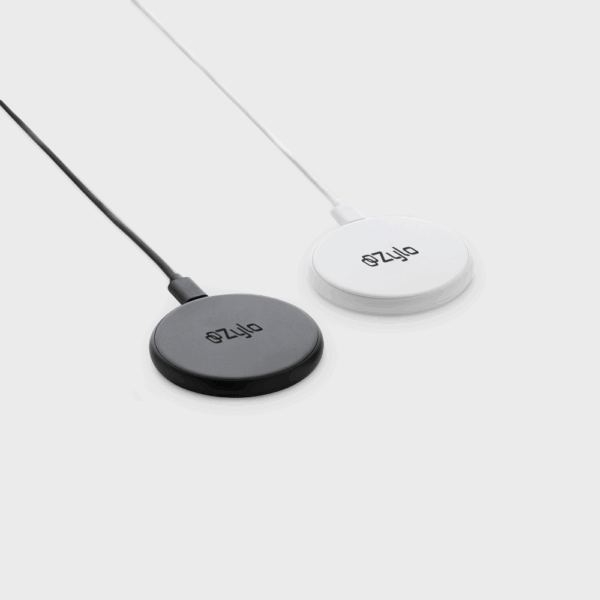 Chargeurs sans fil noir et blanc modernes