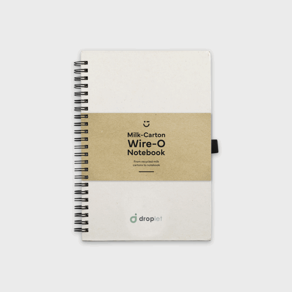Carnet spirale recyclé de cartons de lait