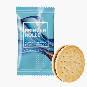 Emballage de biscuit Prinzen Rolle et biscuit rond.