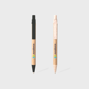 Stylos à bille écologiques avec logo Nuvalence