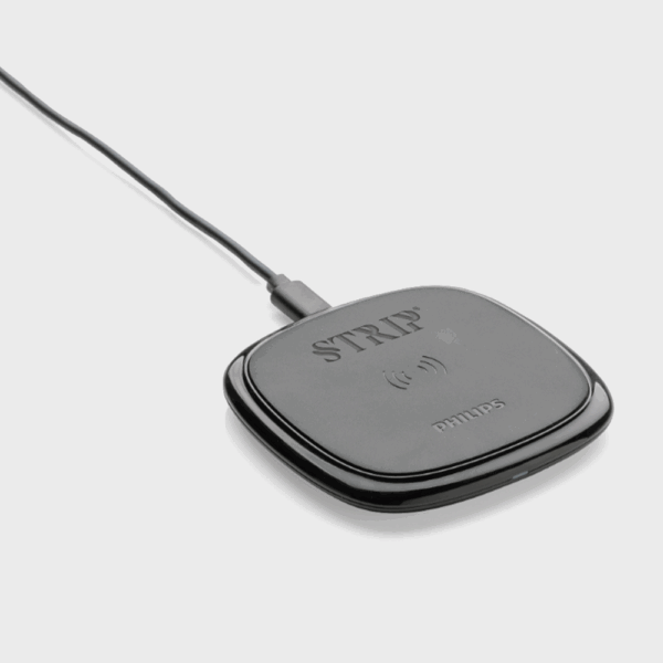 Chargeur sans fil noir avec câble USB