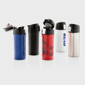 Mug isotherme RCS en acier inoxydable avec verrouillage facile