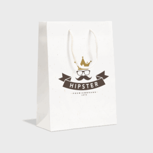 Sac blanc avec logo Hipster 1975